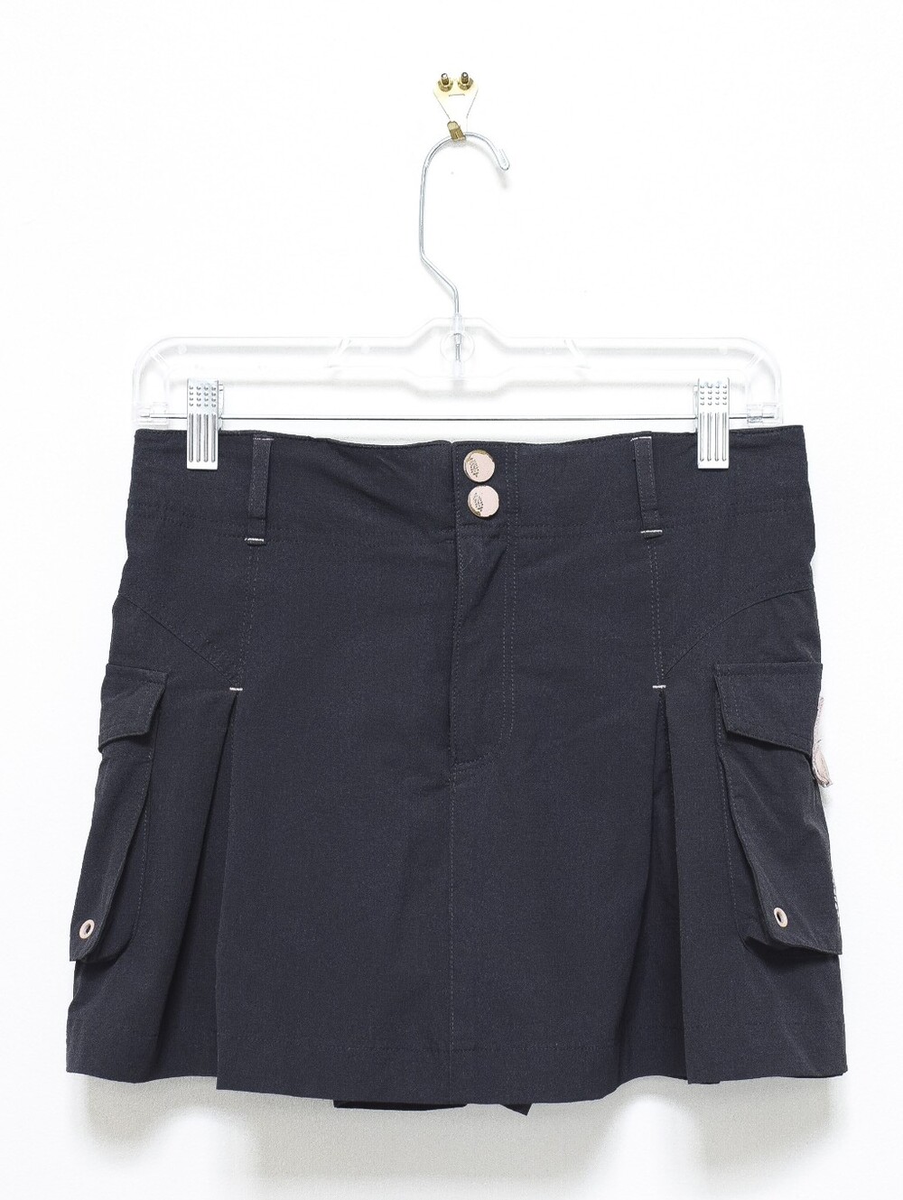 FP Movement Great Yonder Skort Pleat Mini Skirt Sz S Gray Pink Cargo Activewear - Picture 3 of 12